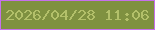 文字の大きさ：5、枠の色：c670ec、背景の色：7f9140、文字の色：b3c06a 無料ブログパーツのブログ時計