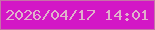 文字の大きさ：5、枠の色：c672a8、背景の色：d317c6、文字の色：e0b0cc 無料ブログパーツのブログ時計