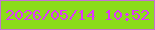 文字の大きさ：5、枠の色：c672d4、背景の色：8bdc1b、文字の色：df36fc 無料ブログパーツのブログ時計
