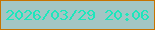 文字の大きさ：1、枠の色：c67301、背景の色：a3c6c4、文字の色：1de7bc 無料ブログパーツのブログ時計