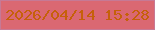 文字の大きさ：2、枠の色：c67995、背景の色：da6872、文字の色：c6600a 無料ブログパーツのブログ時計