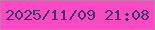 文字の大きさ：2、枠の色：c679a6、背景の色：fb4ac3、文字の色：373863 無料ブログパーツのブログ時計