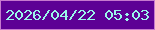 文字の大きさ：2、枠の色：c679cf、背景の色：5d0095、文字の色：9af7ea 無料ブログパーツのブログ時計