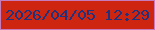 文字の大きさ：5、枠の色：c67bba、背景の色：ce2511、文字の色：20317e 無料ブログパーツのブログ時計