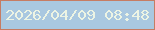 文字の大きさ：1、枠の色：c67c63、背景の色：a9c8e0、文字の色：ecf4e4 無料ブログパーツのブログ時計