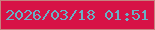 文字の大きさ：1、枠の色：c6827f、背景の色：d71246、文字の色：67b2c6 無料ブログパーツのブログ時計