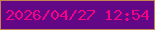 文字の大きさ：2、枠の色：c6834f、背景の色：620786、文字の色：f50283 無料ブログパーツのブログ時計