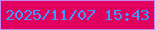 文字の大きさ：1、枠の色：c686ee、背景の色：e2005f、文字の色：4199fe 無料ブログパーツのブログ時計