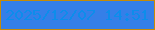 文字の大きさ：4、枠の色：c68b06、背景の色：357fe8、文字の色：0d8deb 無料ブログパーツのブログ時計