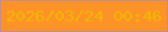文字の大きさ：1、枠の色：c68d8f、背景の色：fd9228、文字の色：f4b701 無料ブログパーツのブログ時計