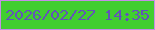 文字の大きさ：2、枠の色：c68de7、背景の色：41ce2f、文字の色：6254b8 無料ブログパーツのブログ時計