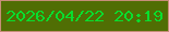文字の大きさ：2、枠の色：c68e78、背景の色：506e04、文字の色：09de2e 無料ブログパーツのブログ時計