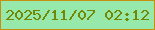 文字の大きさ：1、枠の色：c68f0d、背景の色：97e8ab、文字の色：728803 無料ブログパーツのブログ時計