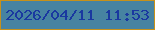 文字の大きさ：2、枠の色：c6911a、背景の色：4783a1、文字の色：1a38a0 無料ブログパーツのブログ時計