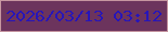 文字の大きさ：4、枠の色：c696a0、背景の色：6c345d、文字の色：2715b9 無料ブログパーツのブログ時計