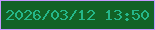 文字の大きさ：3、枠の色：c698ff、背景の色：126226、文字の色：25b689 無料ブログパーツのブログ時計