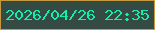 文字の大きさ：3、枠の色：c6993e、背景の色：344a42、文字の色：11efac 無料ブログパーツのブログ時計