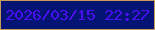 文字の大きさ：5、枠の色：c69a58、背景の色：031475、文字の色：4b0ff1 無料ブログパーツのブログ時計