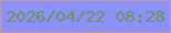 文字の大きさ：4、枠の色：c69aa7、背景の色：8c91f7、文字の色：689362 無料ブログパーツのブログ時計