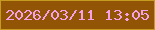 文字の大きさ：1、枠の色：c69b22、背景の色：925505、文字の色：f5a1e7 無料ブログパーツのブログ時計