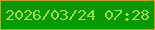 文字の大きさ：2、枠の色：c69d23、背景の色：0b9705、文字の色：97e23b 無料ブログパーツのブログ時計