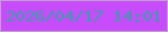 文字の大きさ：1、枠の色：c69ed0、背景の色：c74cfe、文字の色：35a0a7 無料ブログパーツのブログ時計