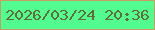 文字の大きさ：4、枠の色：c69f60、背景の色：52fc91、文字の色：616f34 無料ブログパーツのブログ時計