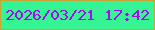 文字の大きさ：4、枠の色：c6a536、背景の色：34f493、文字の色：a30aed 無料ブログパーツのブログ時計