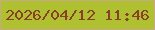 文字の大きさ：2、枠の色：c6aa85、背景の色：afc130、文字の色：8a4028 無料ブログパーツのブログ時計