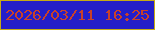文字の大きさ：1、枠の色：c6ab15、背景の色：241ec9、文字の色：c94129 無料ブログパーツのブログ時計
