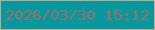 文字の大きさ：5、枠の色：c6ab8b、背景の色：07979e、文字の色：9e7163 無料ブログパーツのブログ時計