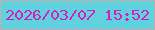 文字の大きさ：4、枠の色：c6acae、背景の色：60d2de、文字の色：d221c0 無料ブログパーツのブログ時計