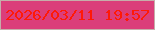 文字の大きさ：1、枠の色：c6adaa、背景の色：db3e7a、文字の色：ff1907 無料ブログパーツのブログ時計