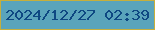 文字の大きさ：3、枠の色：c6af3c、背景の色：5aa4bb、文字の色：0e4882 無料ブログパーツのブログ時計