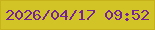 文字の大きさ：4、枠の色：c6b21b、背景の色：d2c426、文字の色：75229b 無料ブログパーツのブログ時計