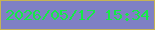 文字の大きさ：2、枠の色：c6b354、背景の色：7f80c4、文字の色：15ea47 無料ブログパーツのブログ時計