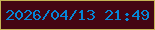 文字の大きさ：3、枠の色：c6b355、背景の色：440513、文字の色：0487d8 無料ブログパーツのブログ時計