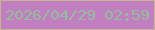 文字の大きさ：5、枠の色：c6b494、背景の色：c17ec0、文字の色：94be9a 無料ブログパーツのブログ時計