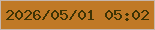 文字の大きさ：1、枠の色：c6b6ad、背景の色：c07926、文字の色：3e3304 無料ブログパーツのブログ時計