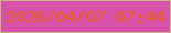 文字の大きさ：1、枠の色：c6b783、背景の色：d852ac、文字の色：e55f16 無料ブログパーツのブログ時計