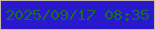 文字の大きさ：3、枠の色：c6b8a8、背景の色：2918cc、文字の色：176f21 無料ブログパーツのブログ時計