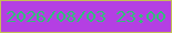 文字の大きさ：2、枠の色：c6be54、背景の色：b43fe3、文字の色：33bd7a 無料ブログパーツのブログ時計