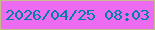 文字の大きさ：1、枠の色：c6be88、背景の色：ec6bf0、文字の色：007fa2 無料ブログパーツのブログ時計
