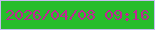 文字の大きさ：1、枠の色：c6bef1、背景の色：27bd2c、文字の色：c02595 無料ブログパーツのブログ時計