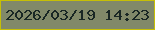 文字の大きさ：2、枠の色：c6bf06、背景の色：818969、文字の色：192724 無料ブログパーツのブログ時計