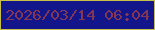 文字の大きさ：4、枠の色：c6c048、背景の色：12168a、文字の色：833754 無料ブログパーツのブログ時計