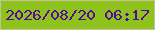 文字の大きさ：5、枠の色：c6c295、背景の色：8ec21d、文字の色：540999 無料ブログパーツのブログ時計