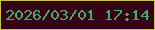 文字の大きさ：1、枠の色：c6c444、背景の色：350116、文字の色：4caa6a 無料ブログパーツのブログ時計