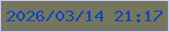 文字の大きさ：5、枠の色：c6c4f7、背景の色：76765f、文字の色：0a46c0 無料ブログパーツのブログ時計