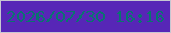 文字の大きさ：1、枠の色：c6c7d2、背景の色：5726b7、文字の色：09746f 無料ブログパーツのブログ時計